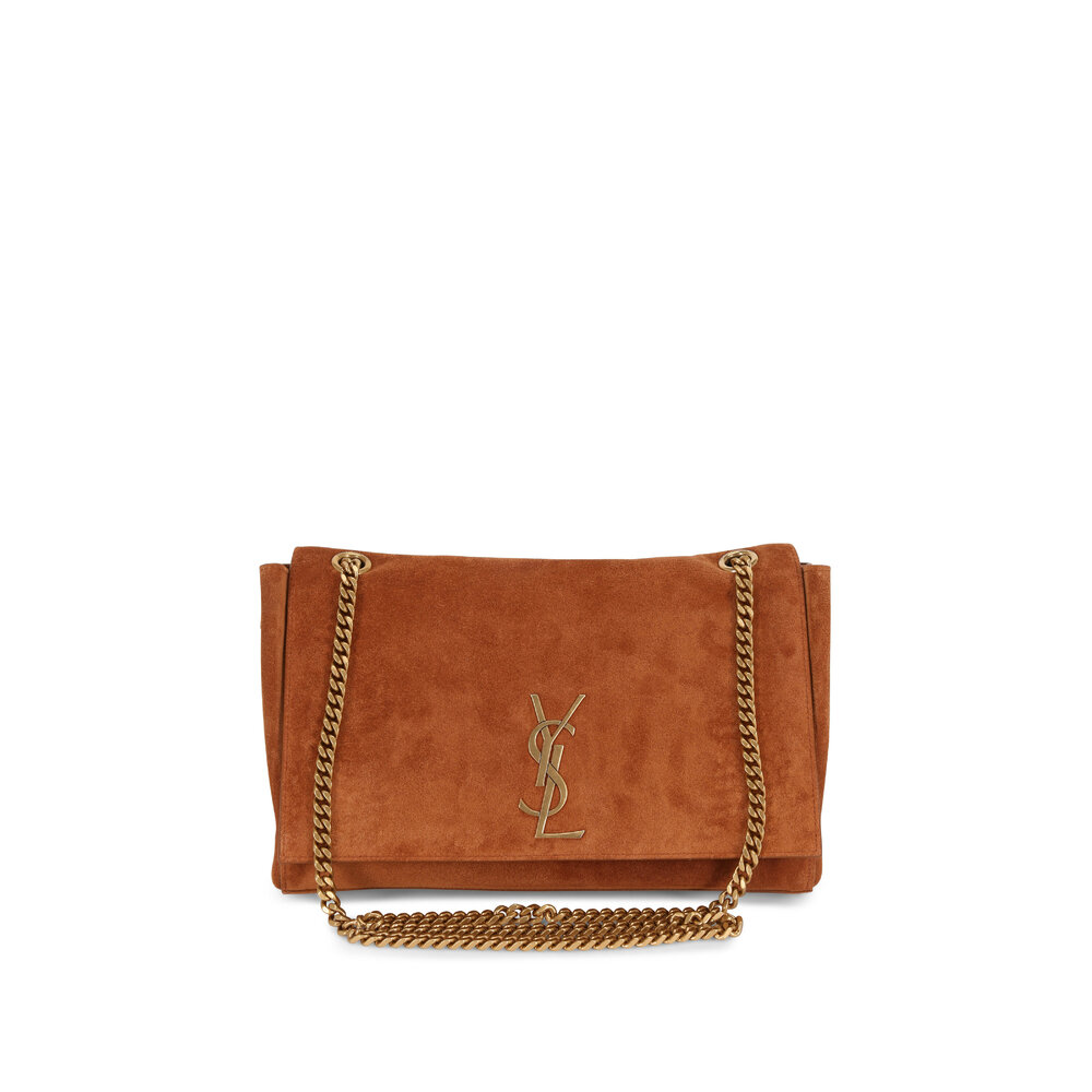 tan suede ysl bag