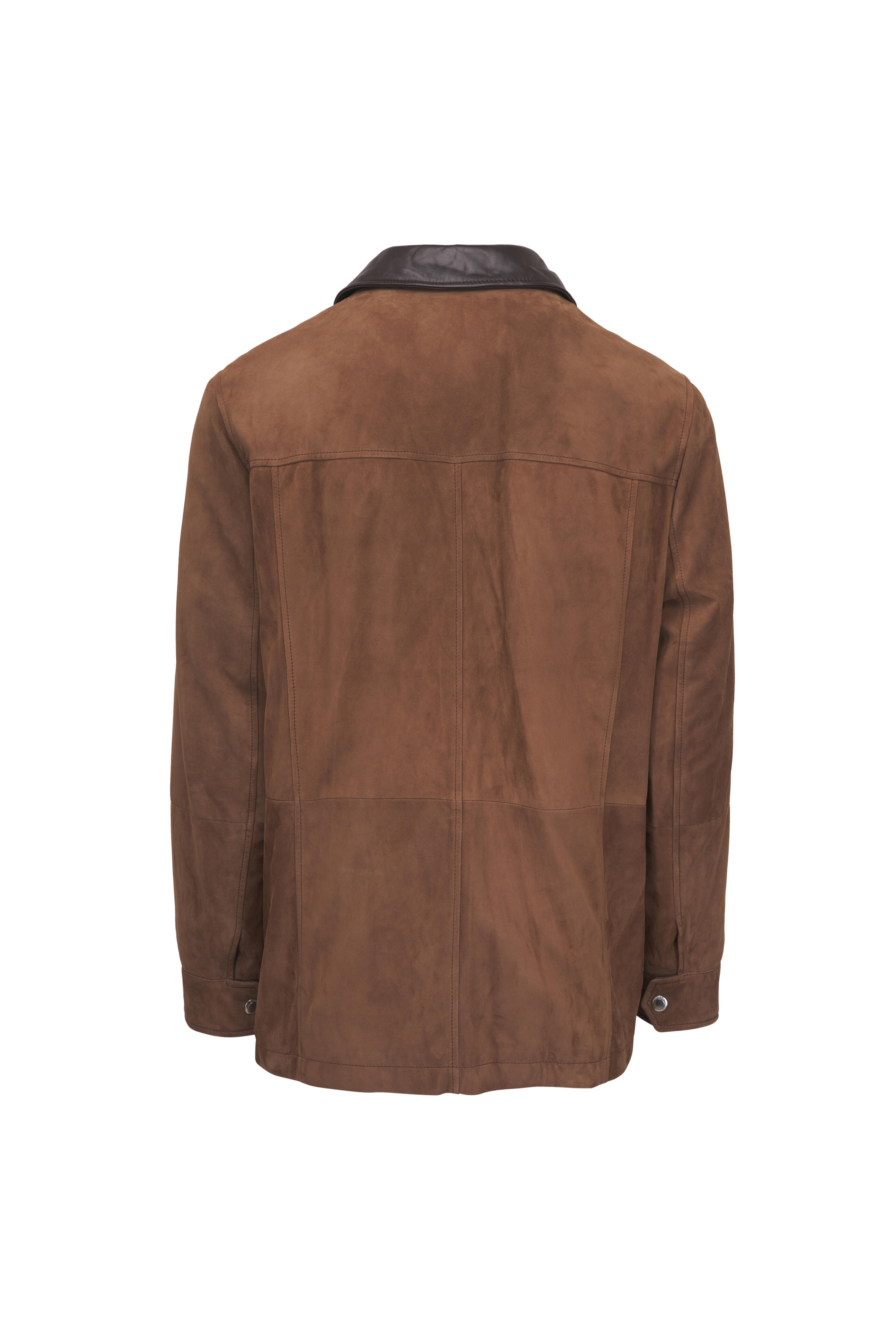 Brunello Cucinelli - Brown Suede Field Jacket | Mitchell Stores