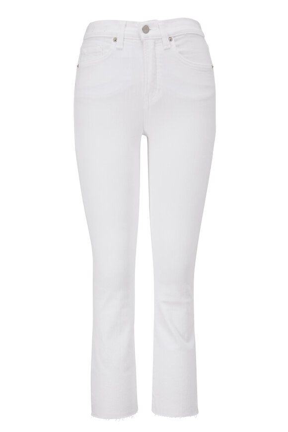 Veronica Beard - Carly White Raw Edge Hem Kick Flare Jean