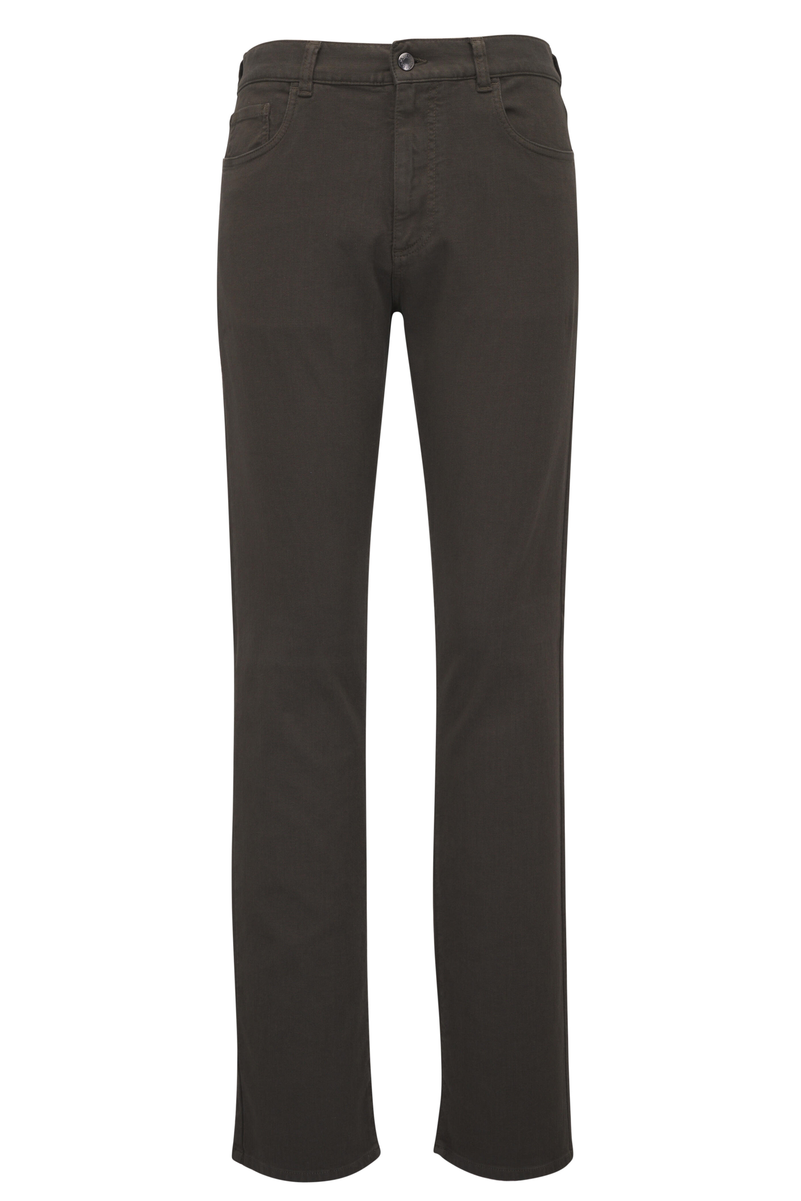 Canali - Brown Dyed Denim Jean