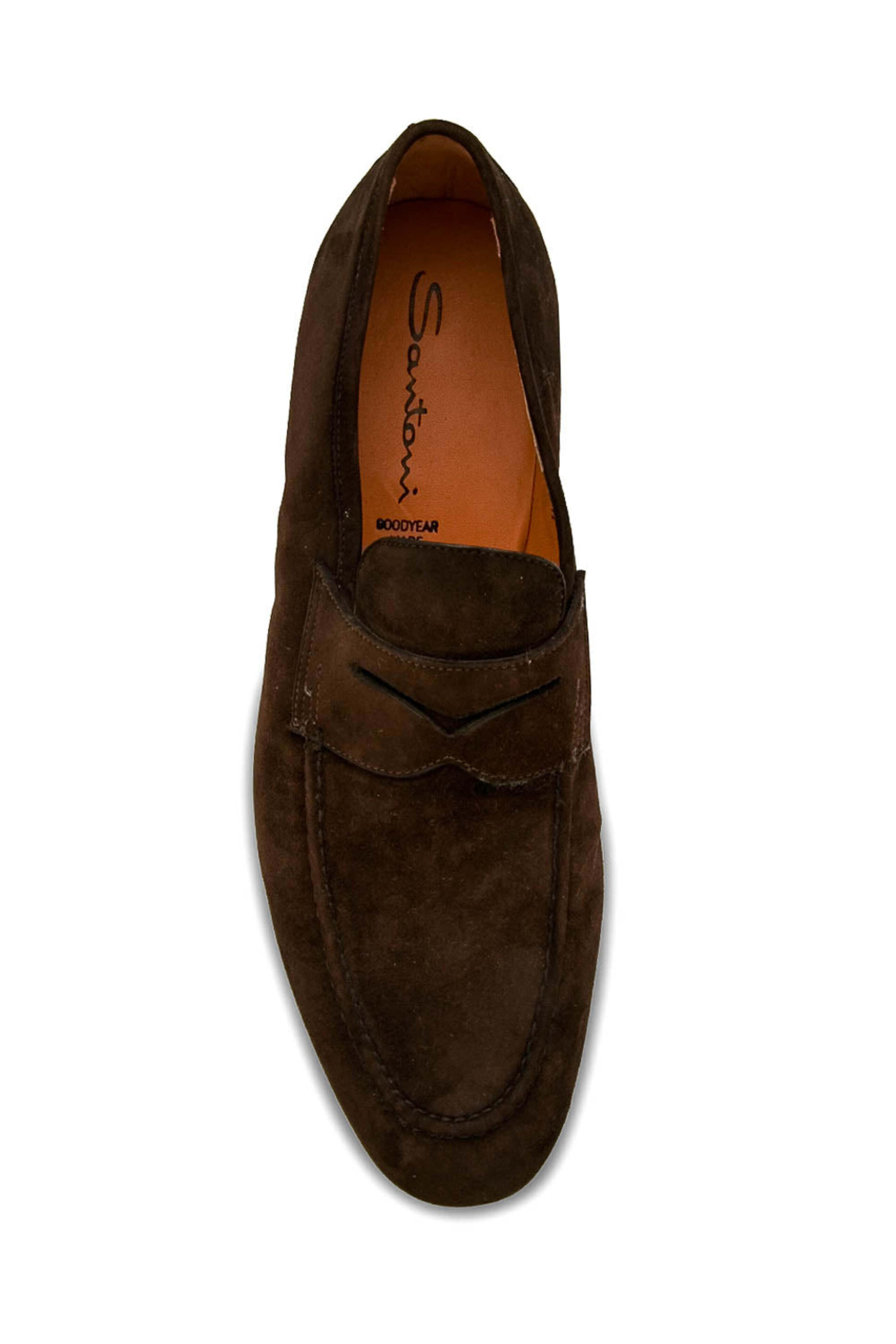 Santoni - Brown Suede Jockel Loafer