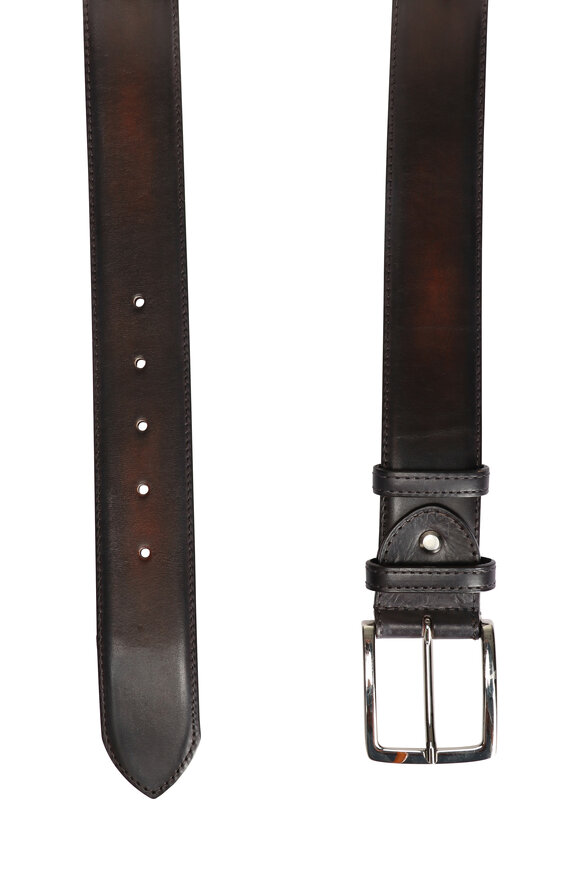 Bontoni Dark Brown Calf Leather Belt - view 2