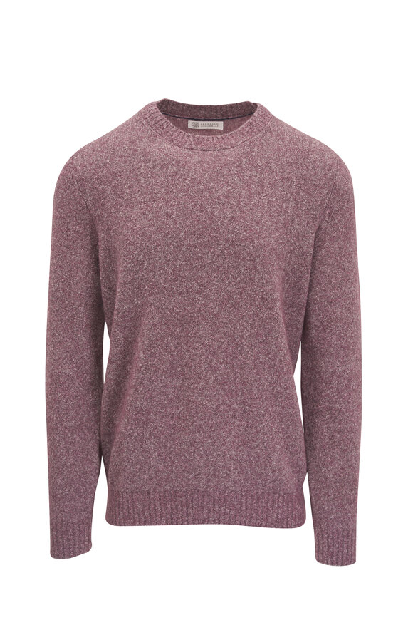 Brunello Cucinelli - Plum Melange Crewneck Sweater