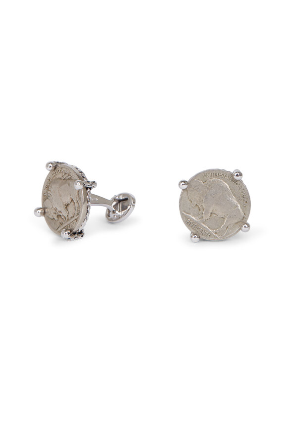 Jan Leslie - Sterling Silver Buffalo Nickle Coin Cuff Links