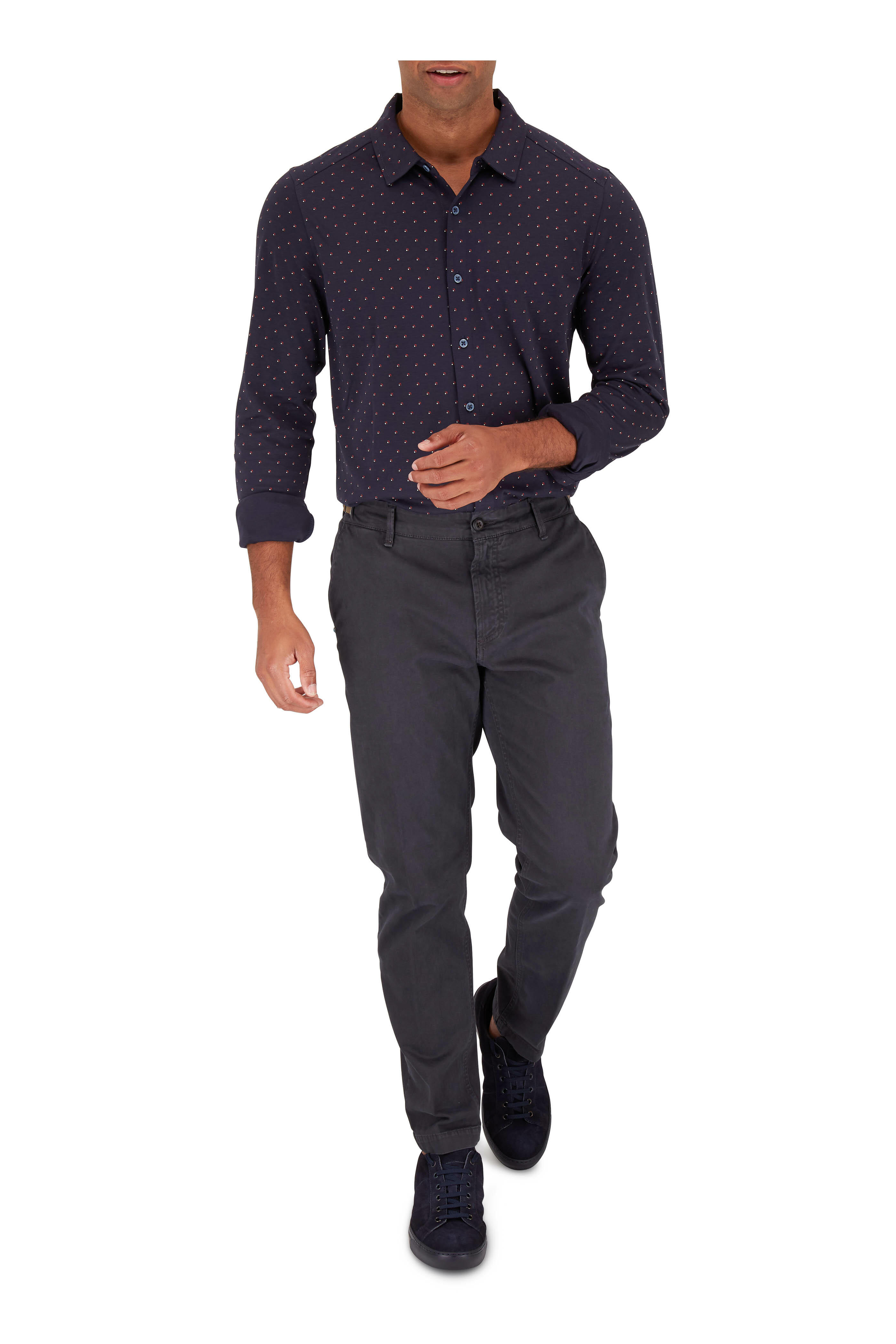 To Boot New York - Cordero Navy Blue Quilted Suede Sneaker