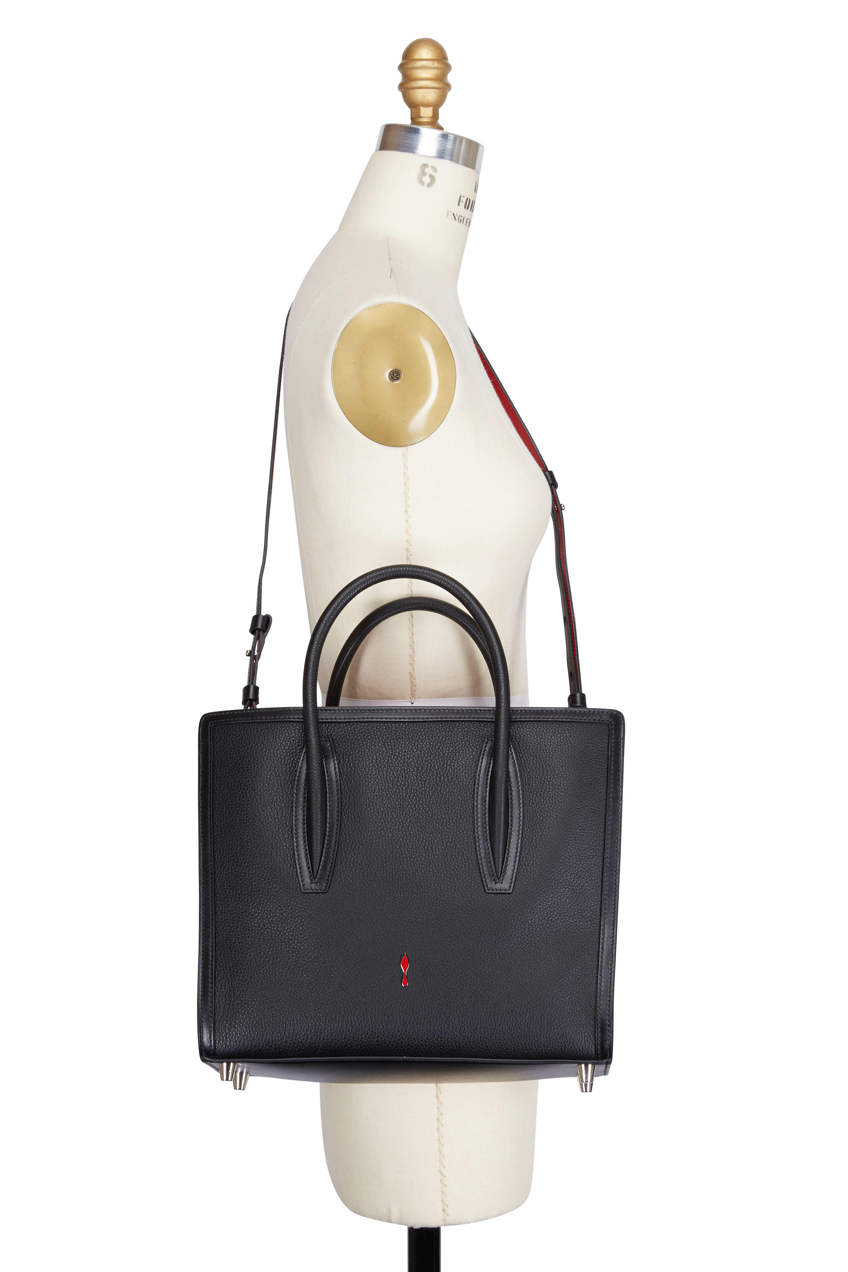 Christian Louboutin - Paloma Black & Red Leather Medium Tote