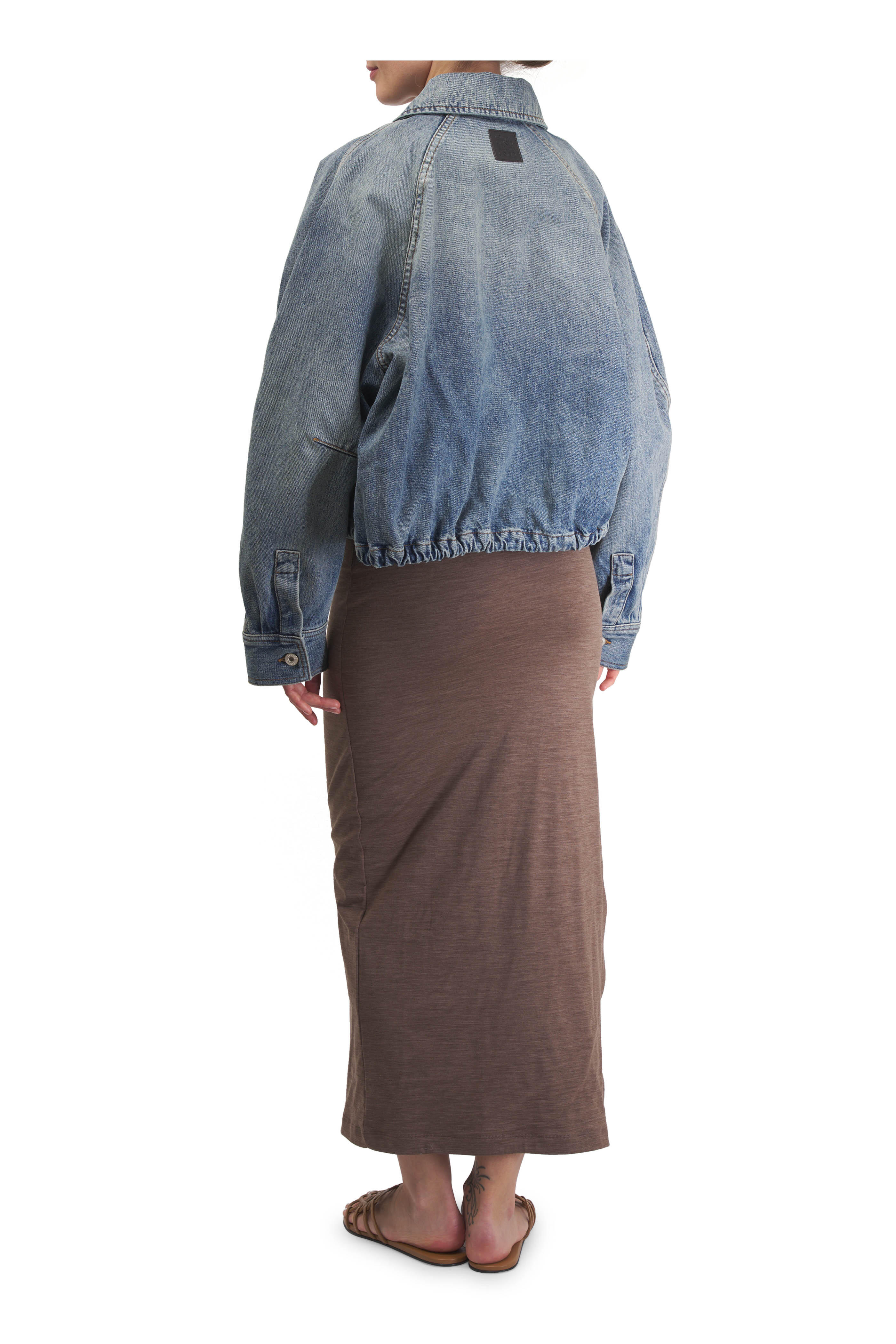 Loewe - Chocolate Brown Anagram Knit Tank Dress