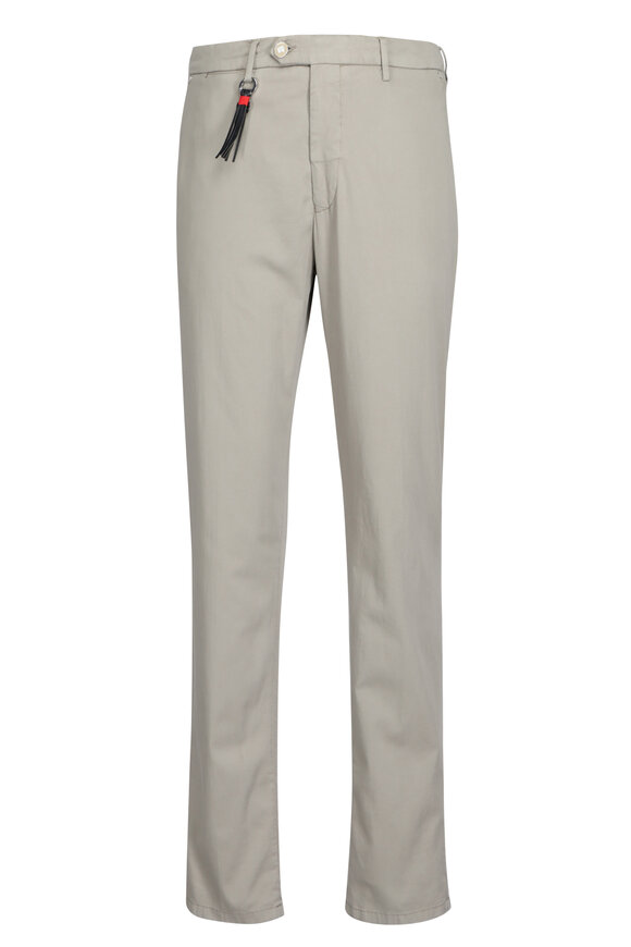 Marco Pescarolo Khaki Cotton & Silk Casual Pant