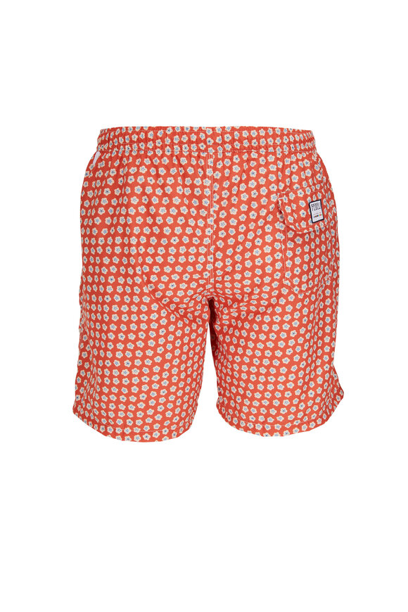 Fedeli - Blossom Orange & Navy Swim Trunks