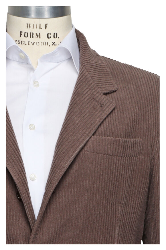 Brunello Cucinelli - Gray Solid Cashmere Coat | Mitchell Stores