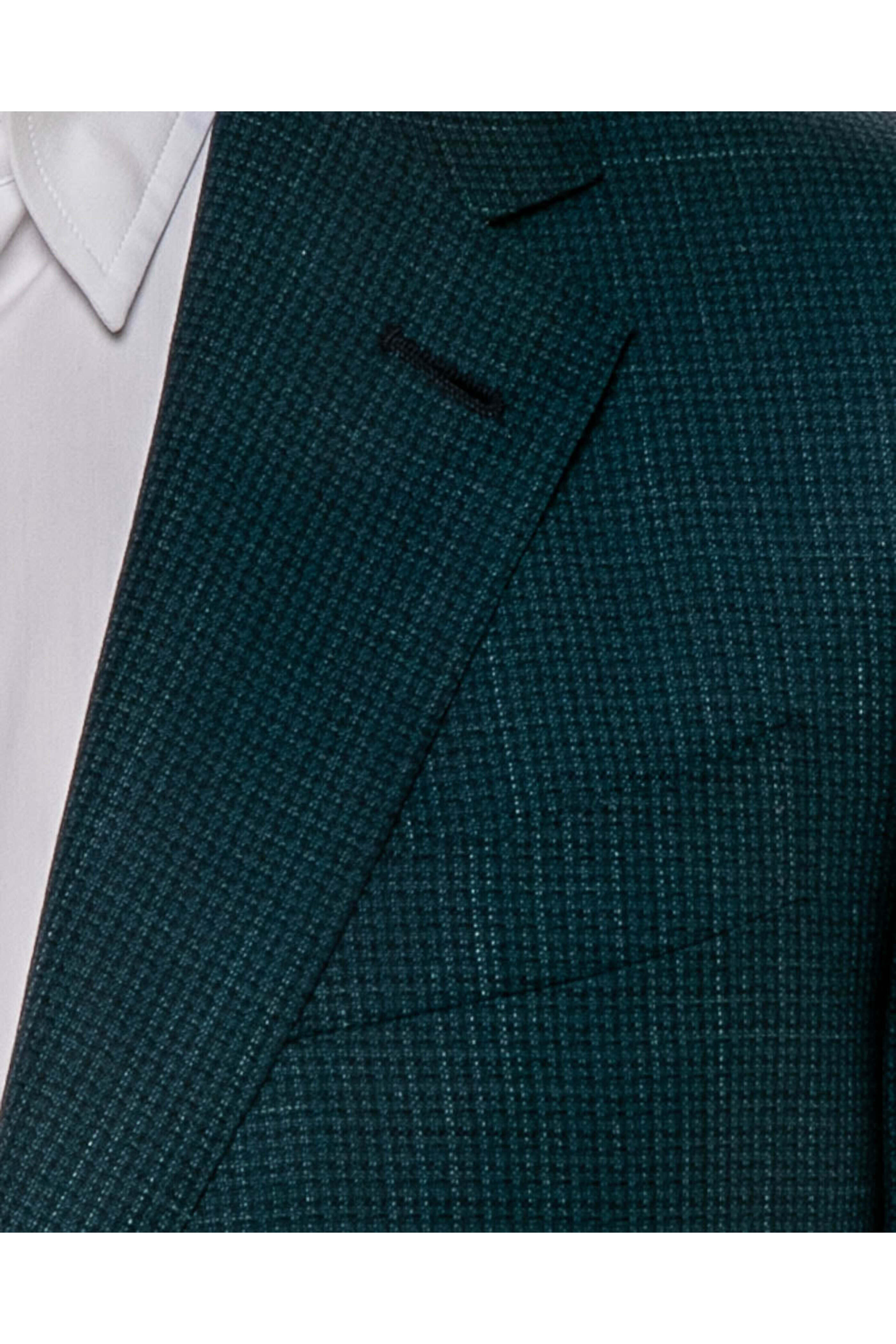 Zegna - Dark Teal and Navy Mix Micro Check Sportcoat