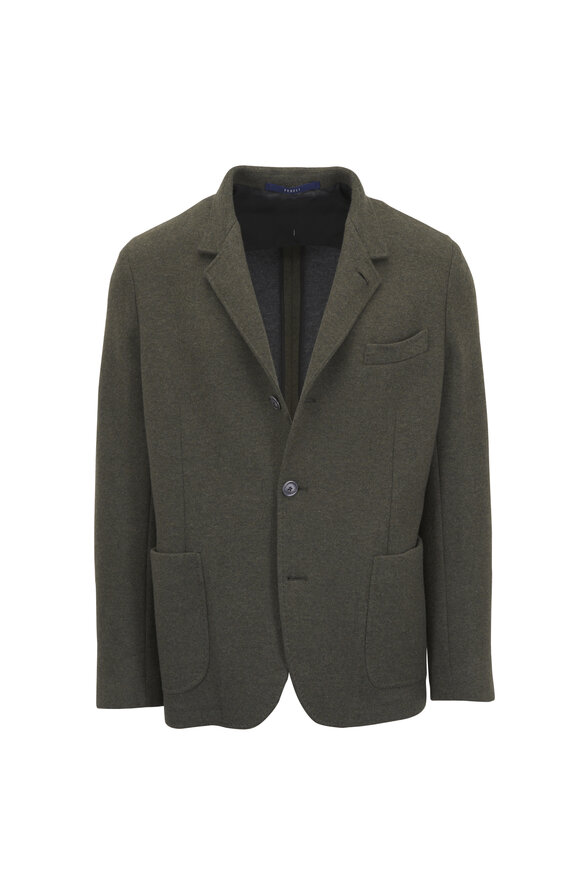Fedeli Olive Green Cashmere Sportcoat - view 4