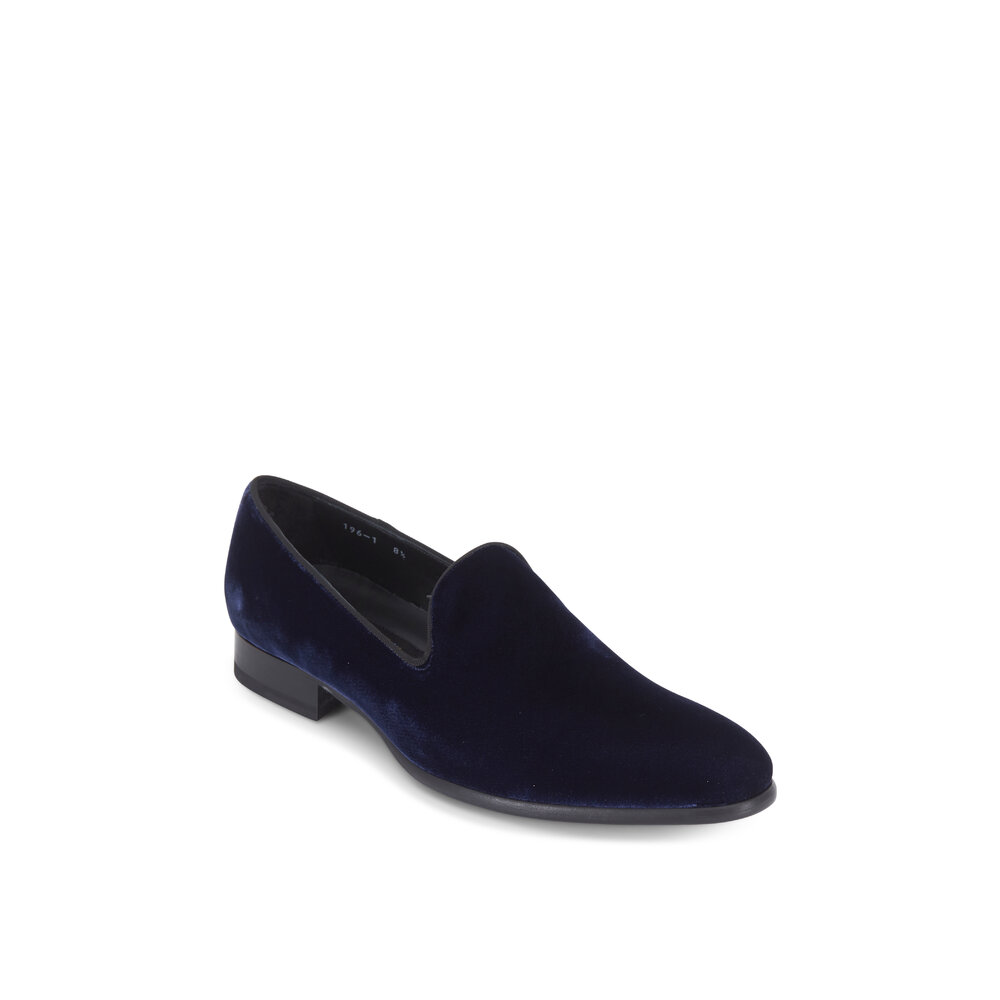 To Boot New York - Bolton Dark Blue Velvet Loafer display picture 3