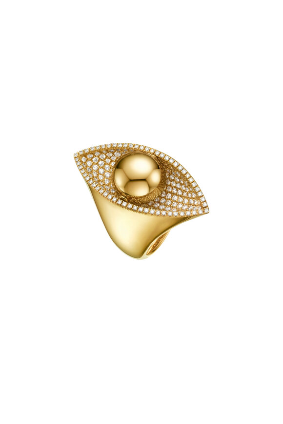 Cadar - 18K Yellow Gold Reflections Cocktail Ring