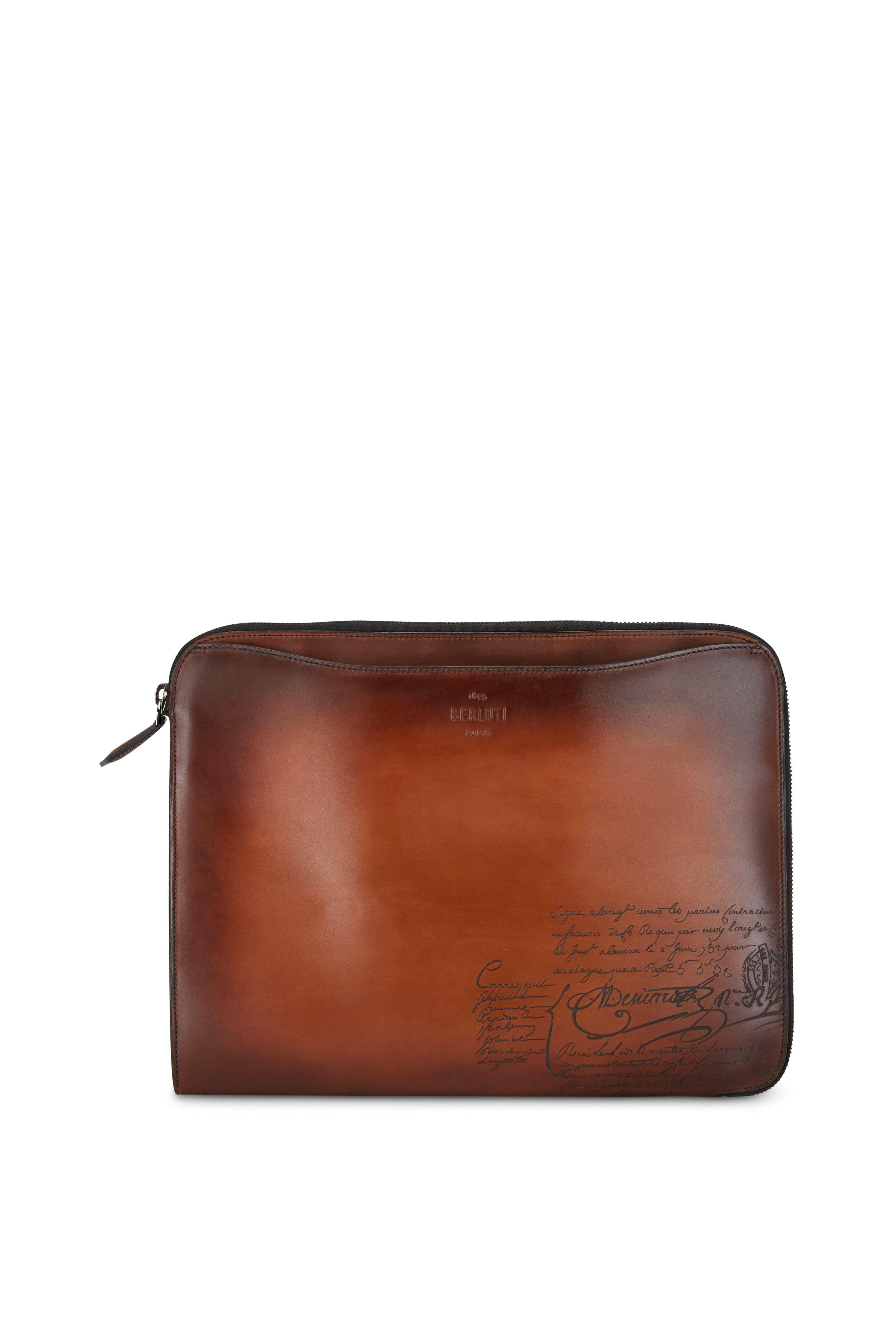 Berluti - Lift Mogano Small Scritto Calf Leather Briefcase