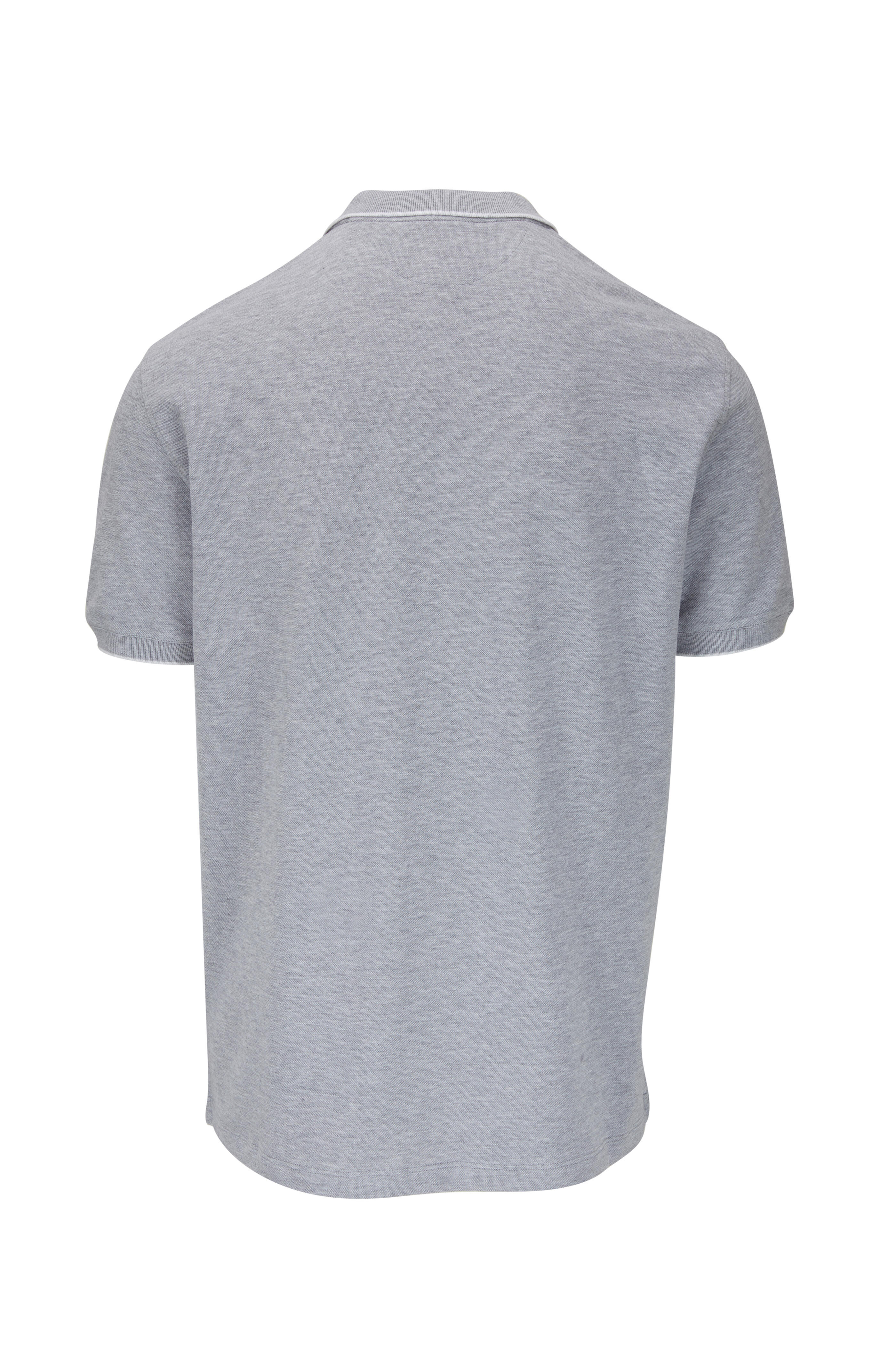 Brunello Cucinelli - Gray Piqué Regular Fit Polo