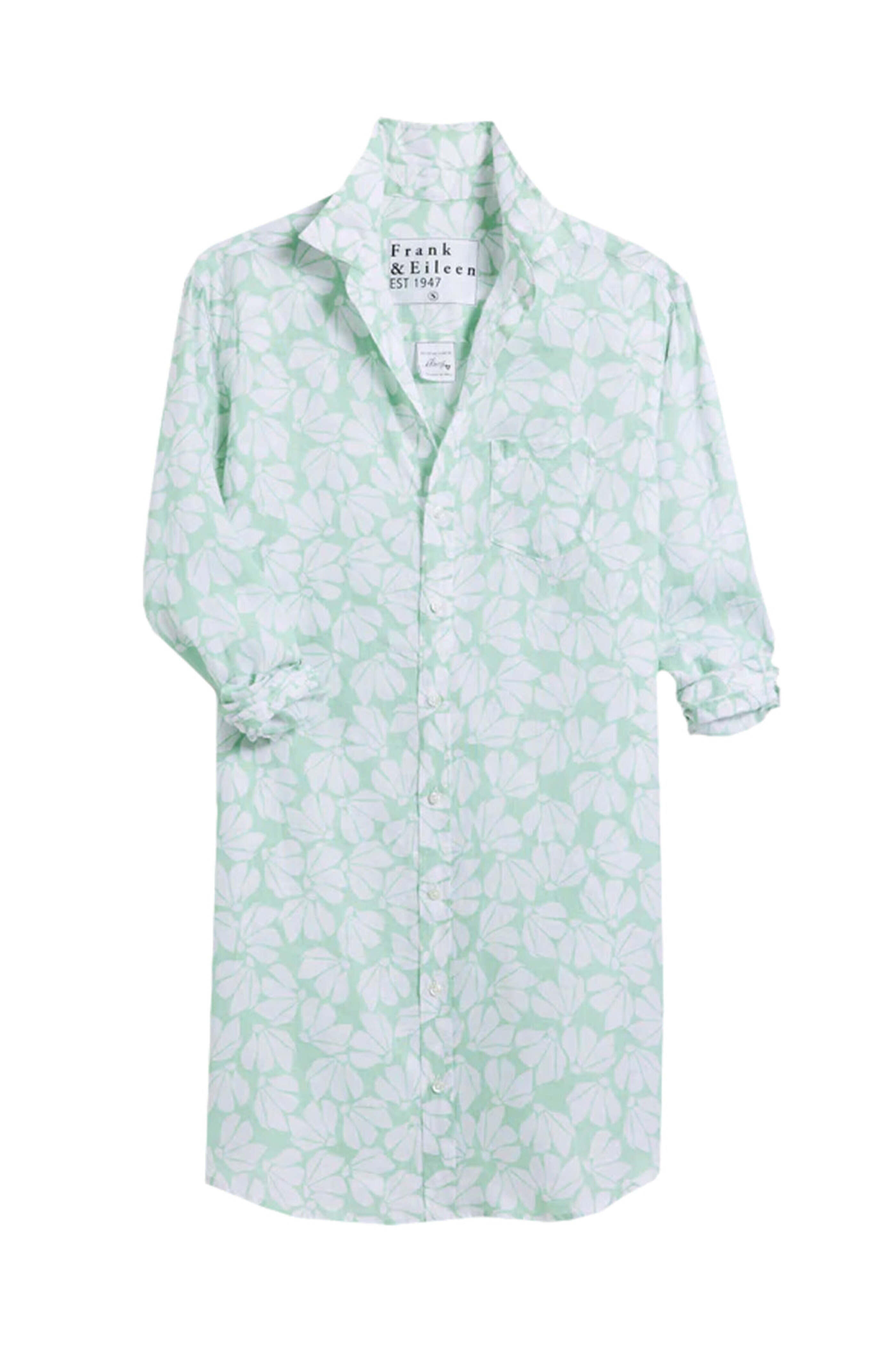 Frank & Eileen - Mint Floral Linen Mary Shirt Dress