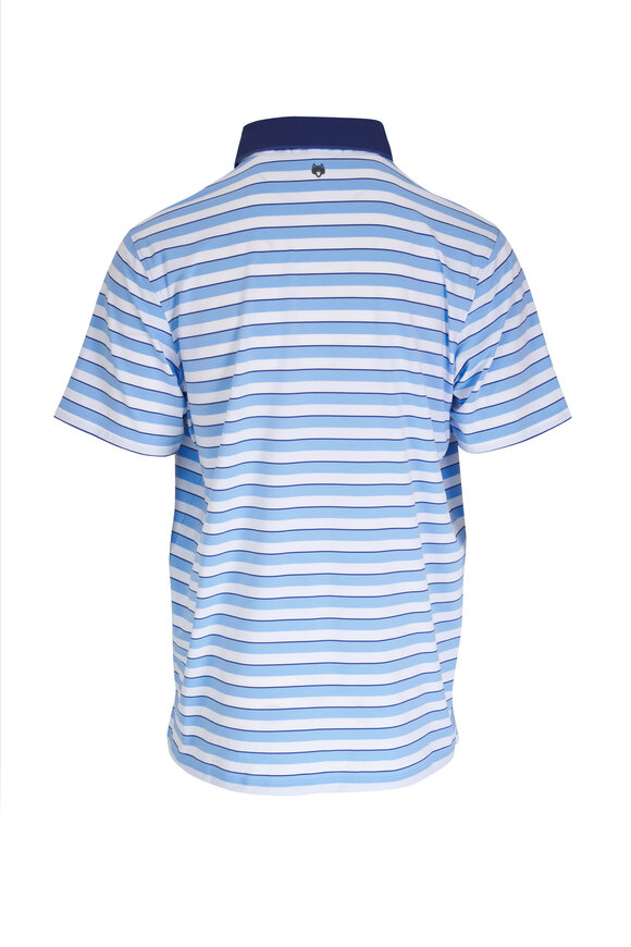 Greyson - Sandur Light Blue Striped Polo 