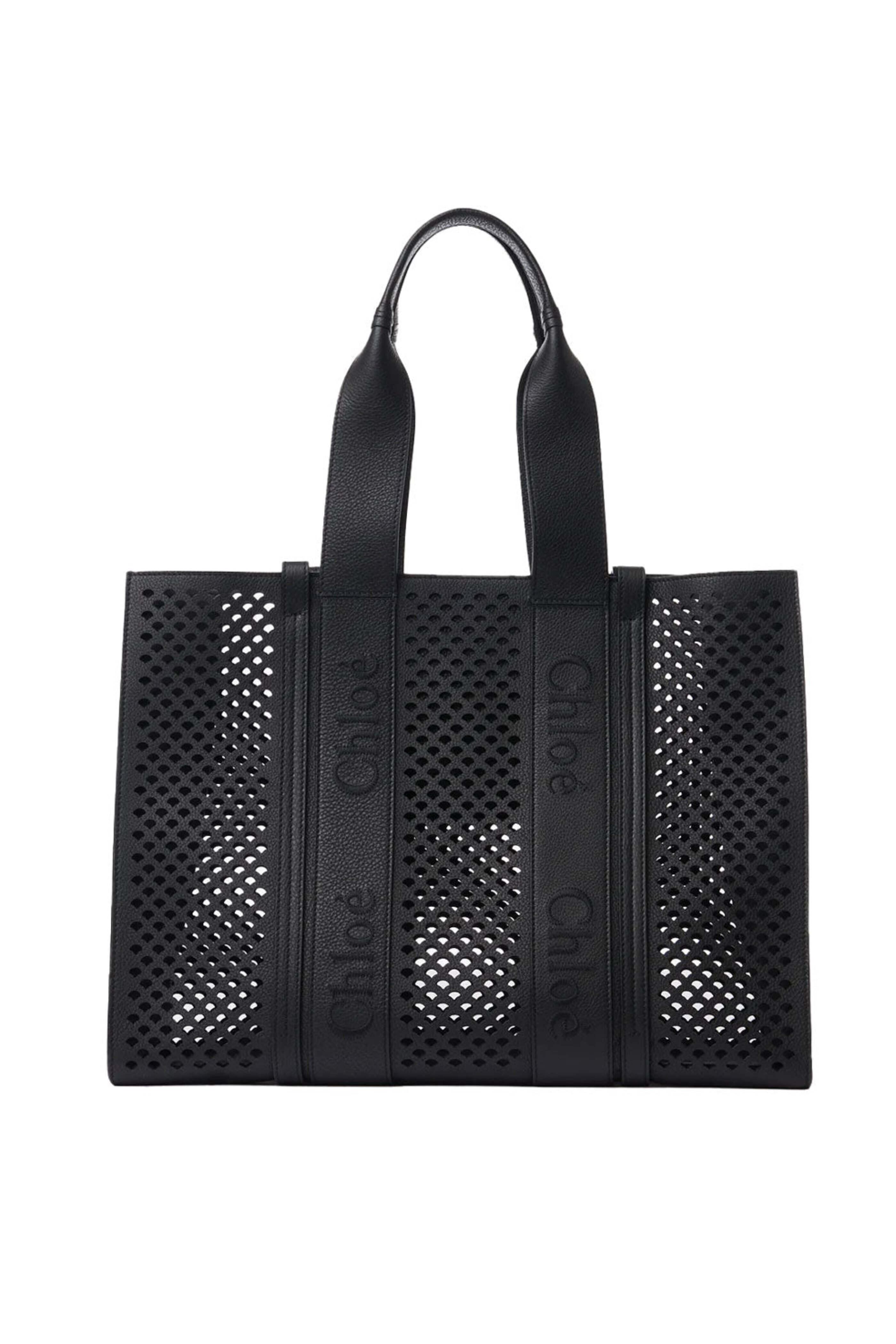 Chloé - Large Woody Tote Bag in Grained Leather