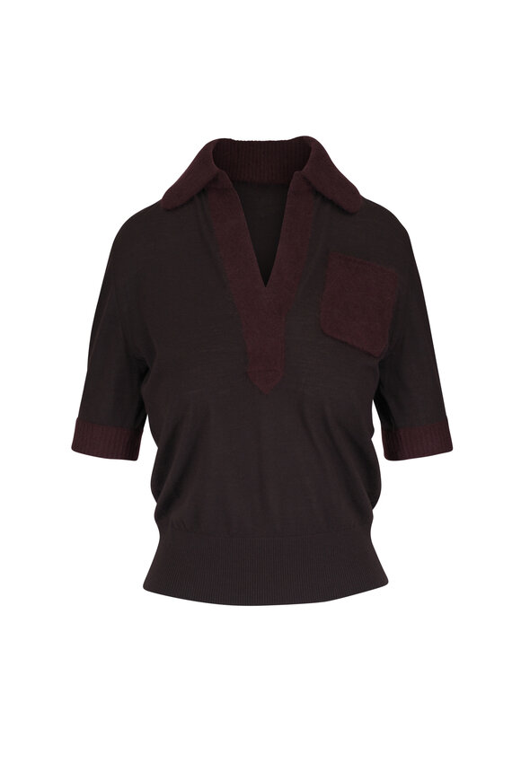 Dorothee Schumacher Merino Romance Brown Wool Polo