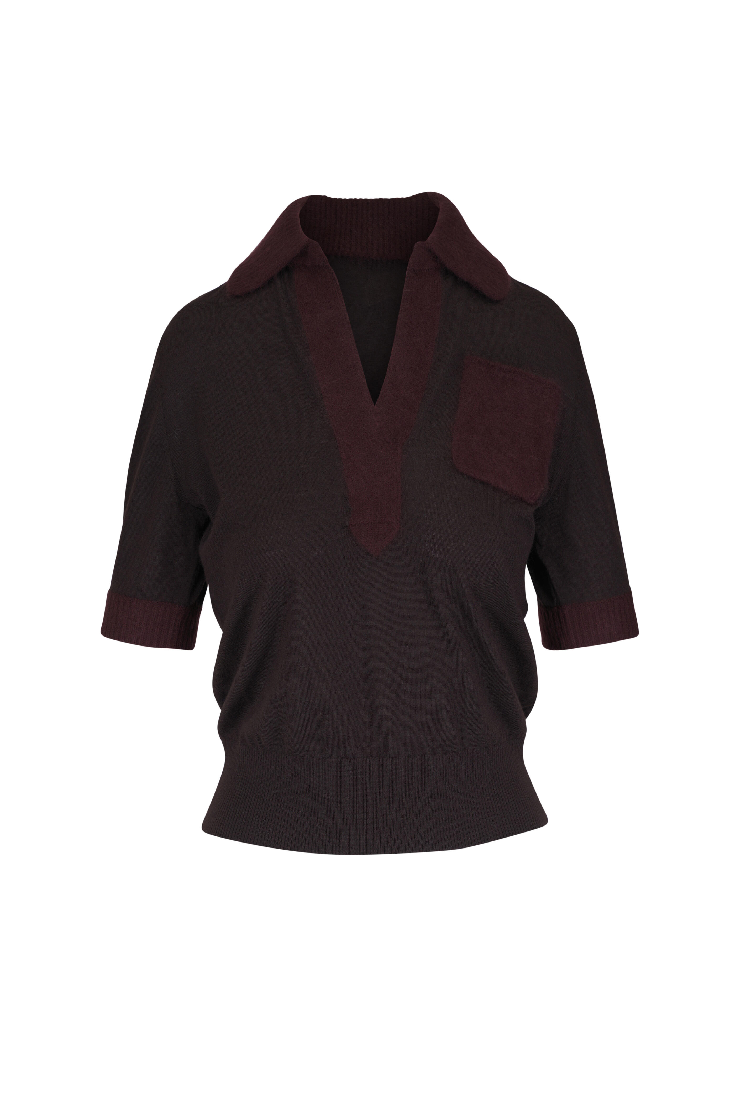 Dorothee Schumacher - Merino Romance Brown Wool Polo
