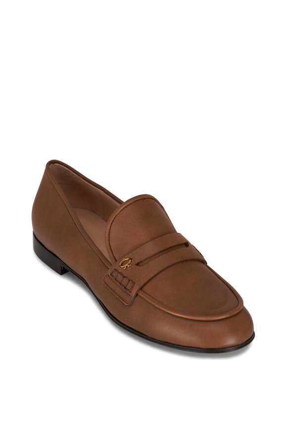 Gianvito Rossi - Nevada Texas Brown Leather Loafer 