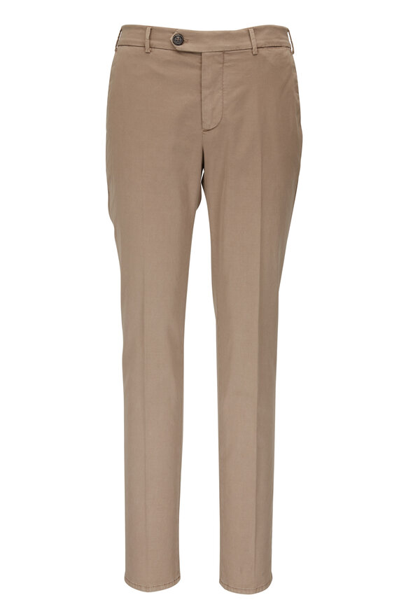 Brunello Cucinelli Brown Gabardine Italian Fit Pant