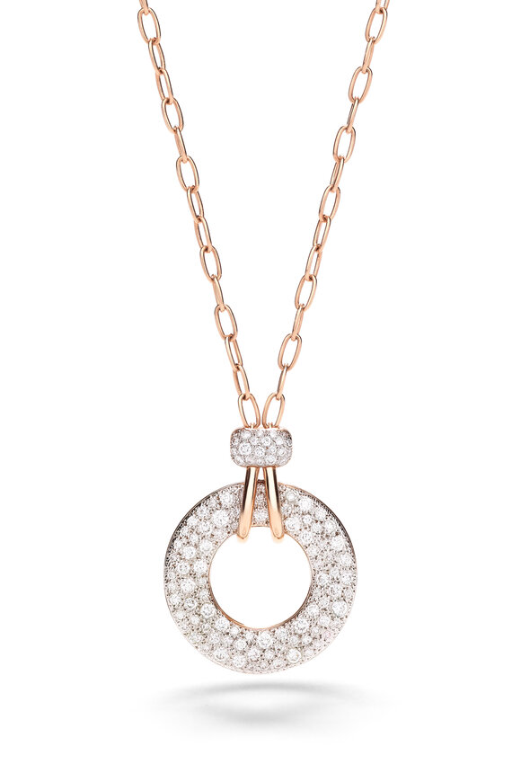 Pomellato 18k Rose Gold Diamond Iconica Necklace
