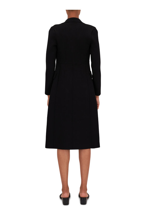 Scanlan Theodore - Black Crepe Knit Tailored Coat 