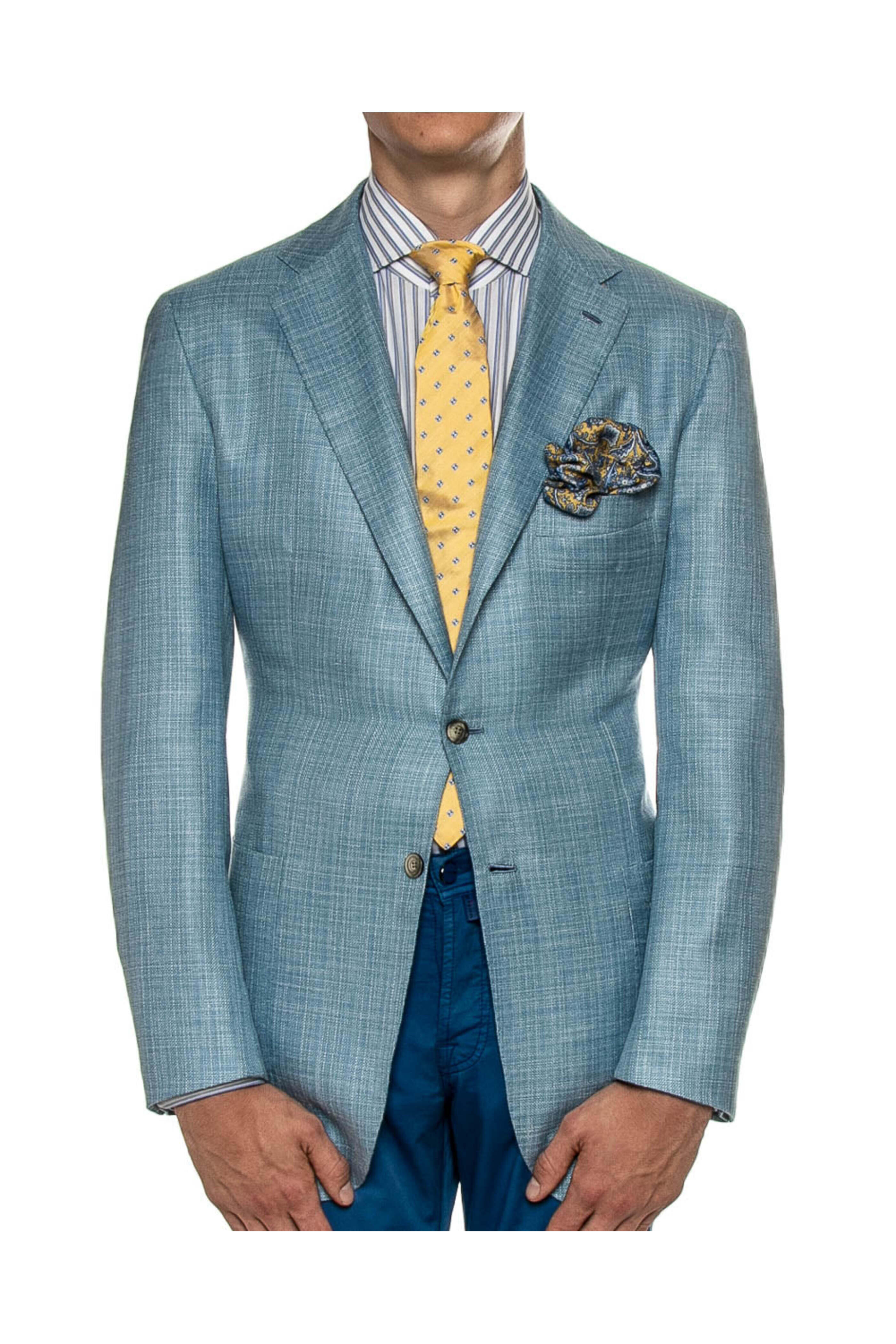 Kiton - Light Blue Melange Sportcoat