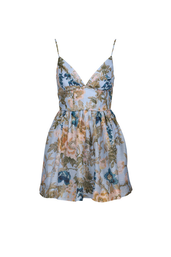 Cara Cara Miro Flora Meadow Light Blue Mini Dress - view 1