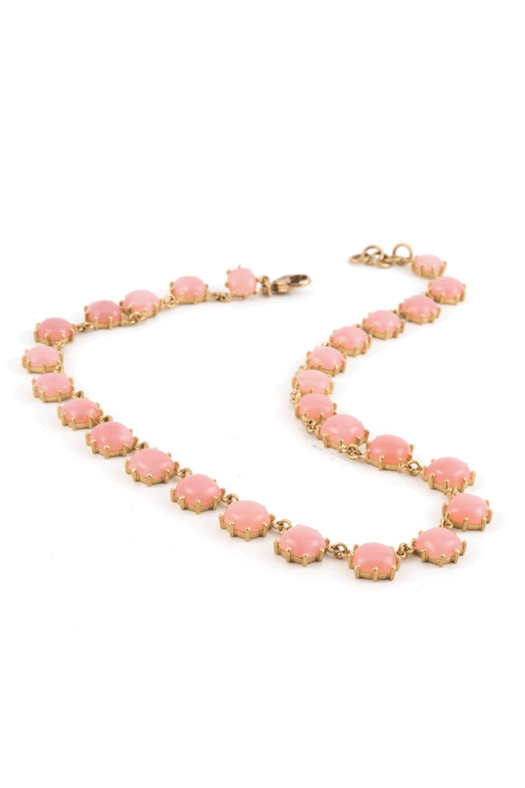 Sylva & Cie Pink Opal Riviera Necklace
