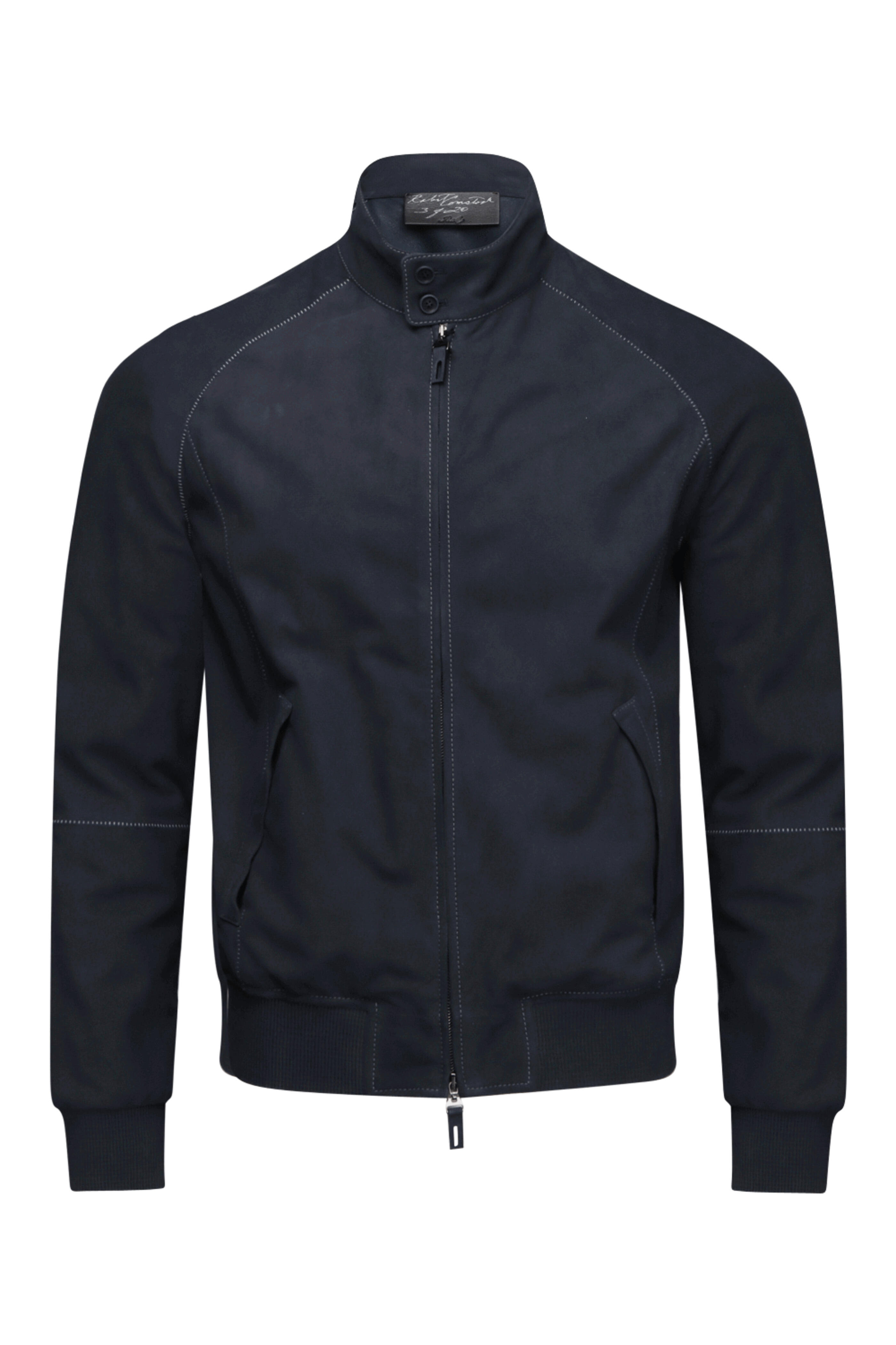 Robert Comstock - Navy Suede Zip Up Jacket