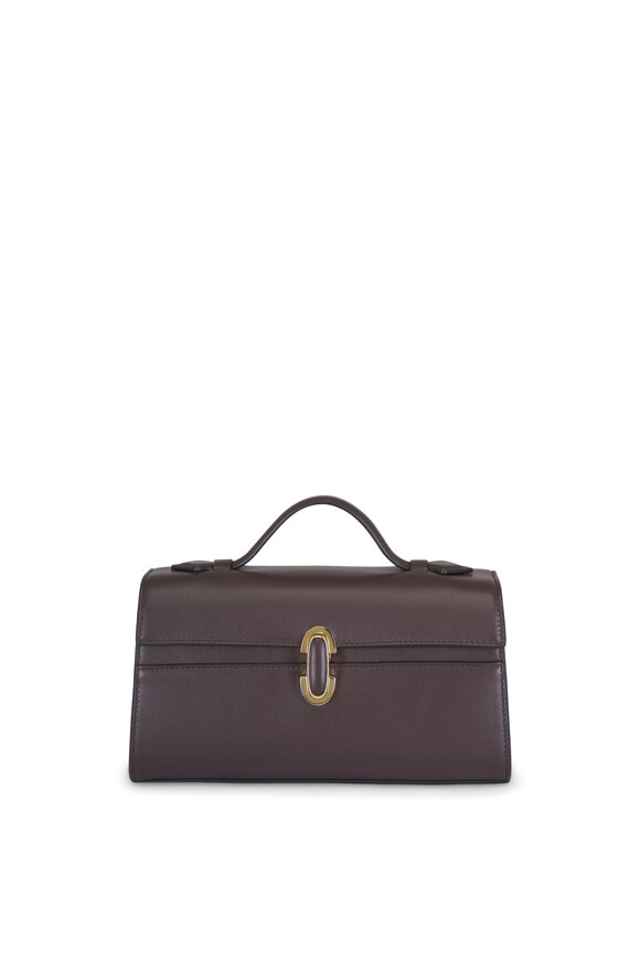 Savette Symmetry Pochette Coffee Leather Top Handle Bag - view 1