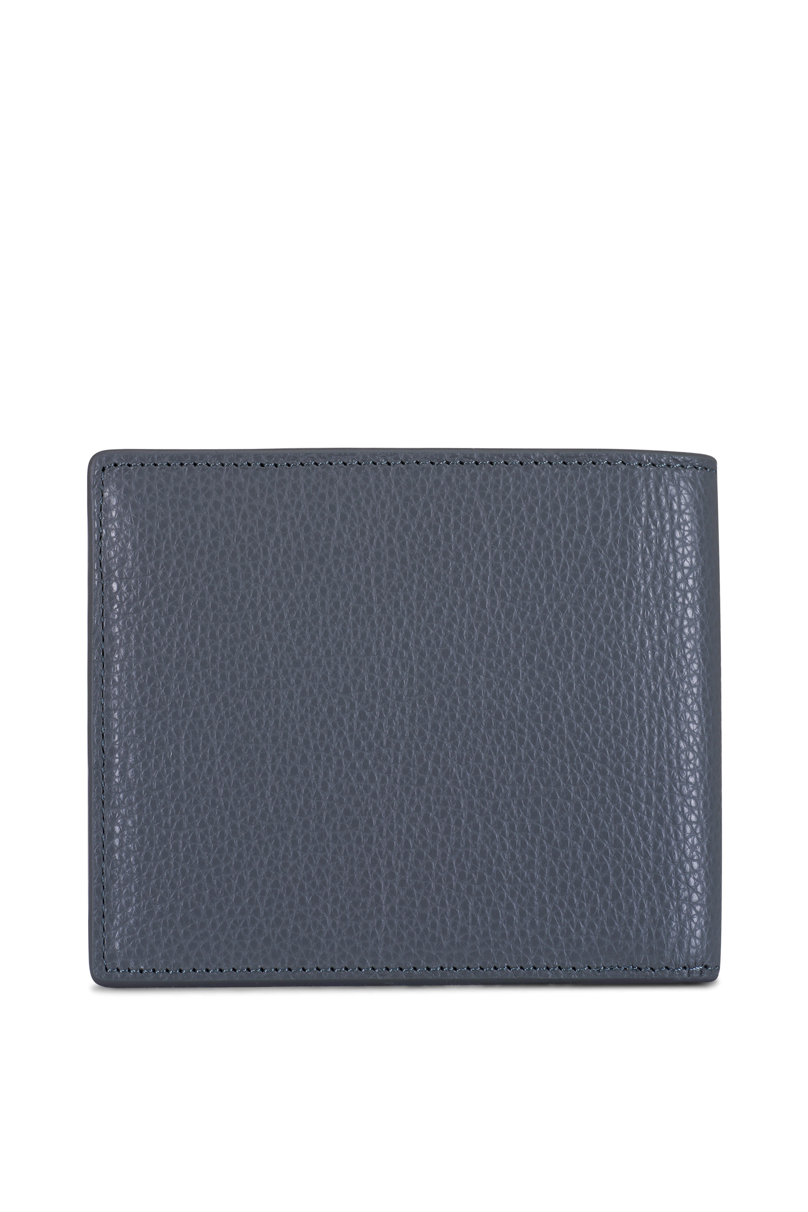 Want Les Essentiels - Benin Gray Pebbled Leather Wallet