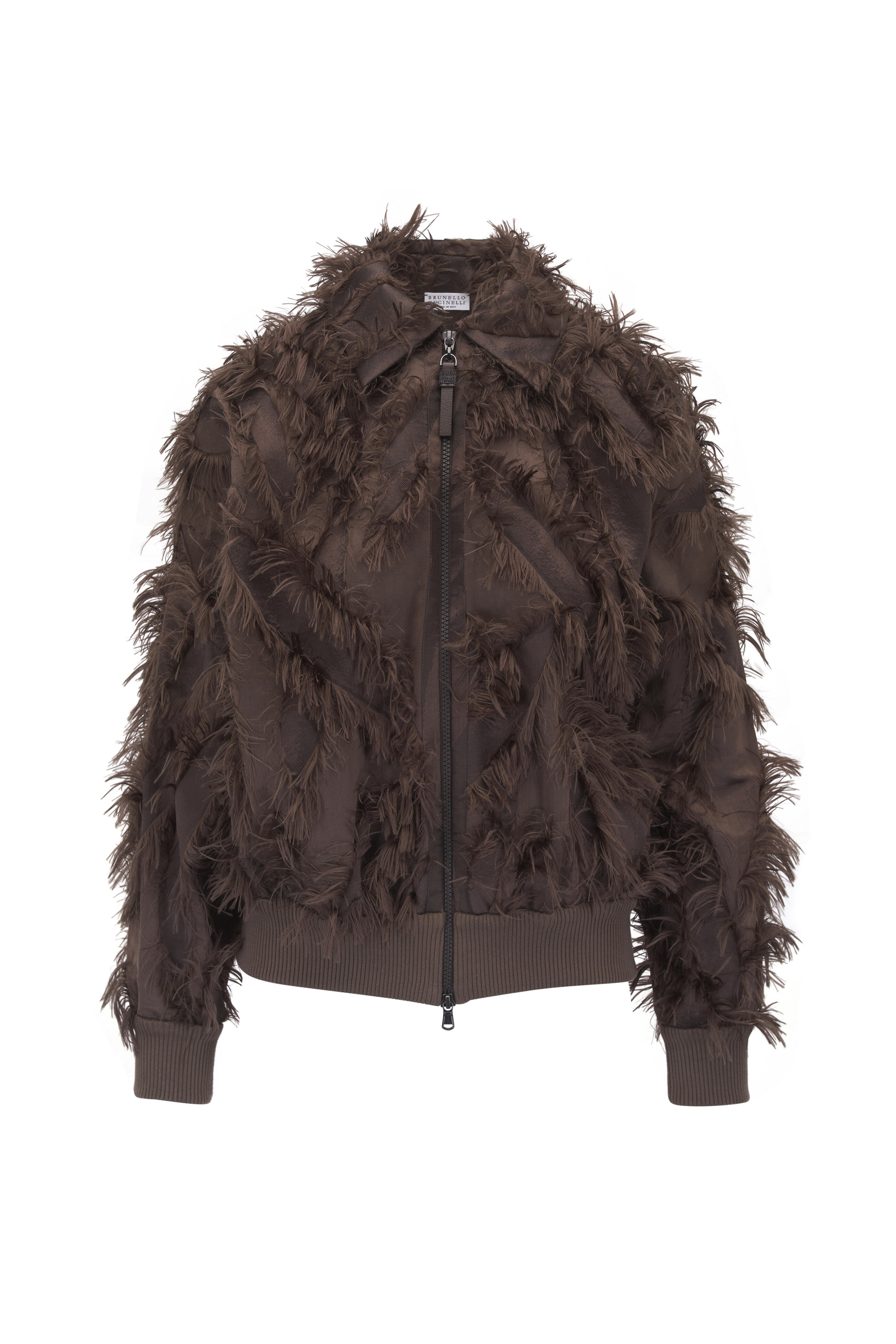 Brunello Cucinelli - Chocolate Dracaena Fil Coupo Bomber Jacket