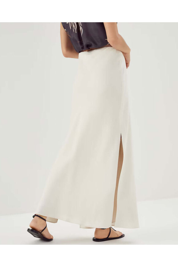 Brunello Cucinelli - Panama Fluid Linen Skirt | Mitchell Stores