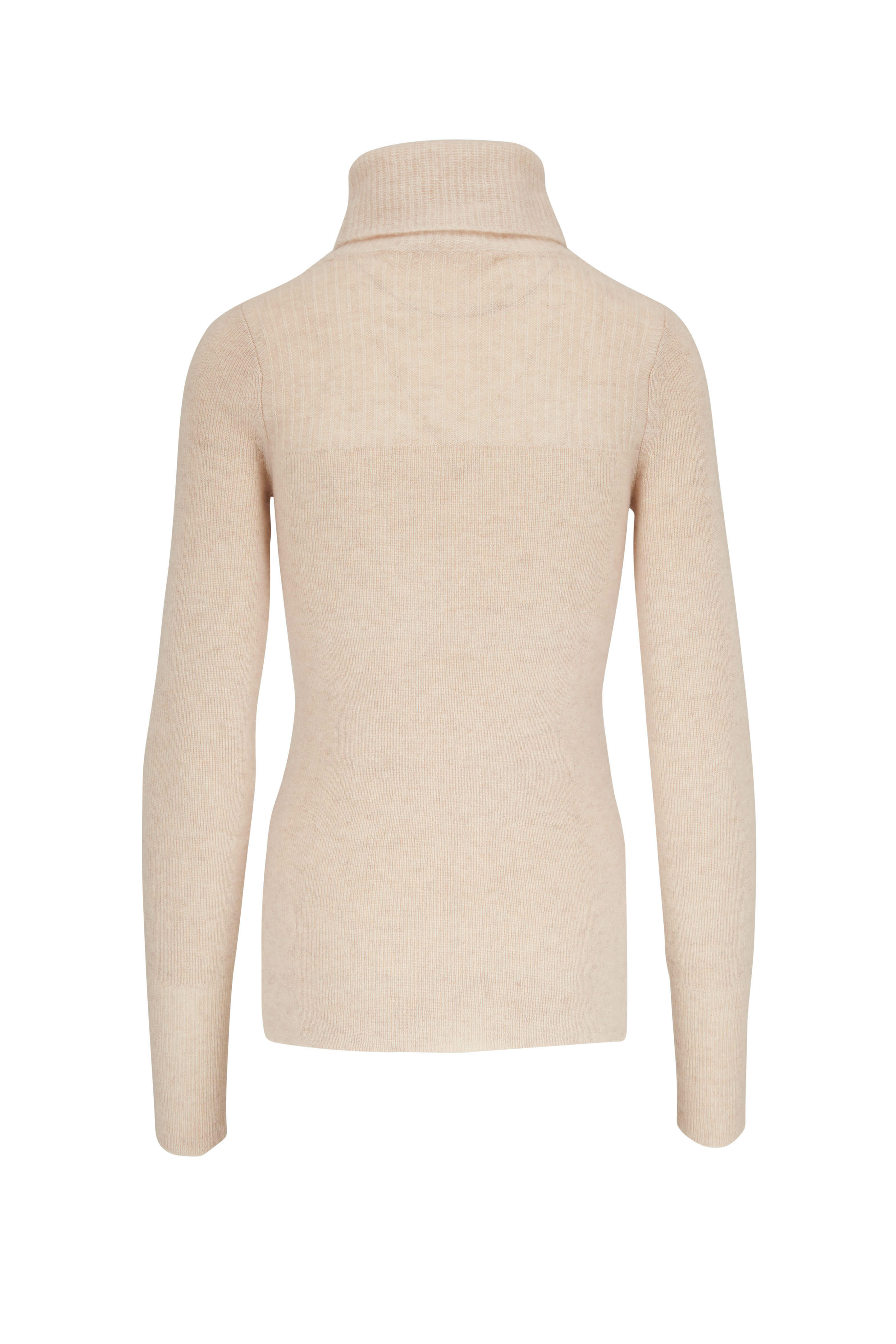 Cotton silk and cashmere turtleneck sweater