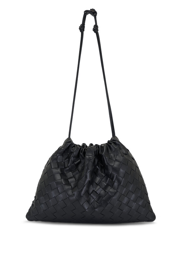 Bottega Veneta - Medium Dustbag Black Intreccio Clutch