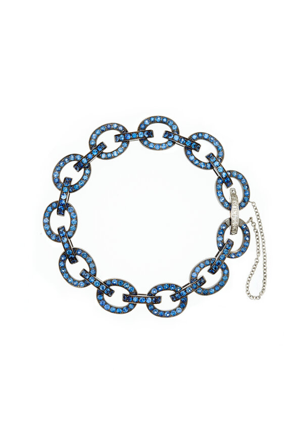 Nam Cho 18-karat Blue Sapphire & Diamond Link Bracelet