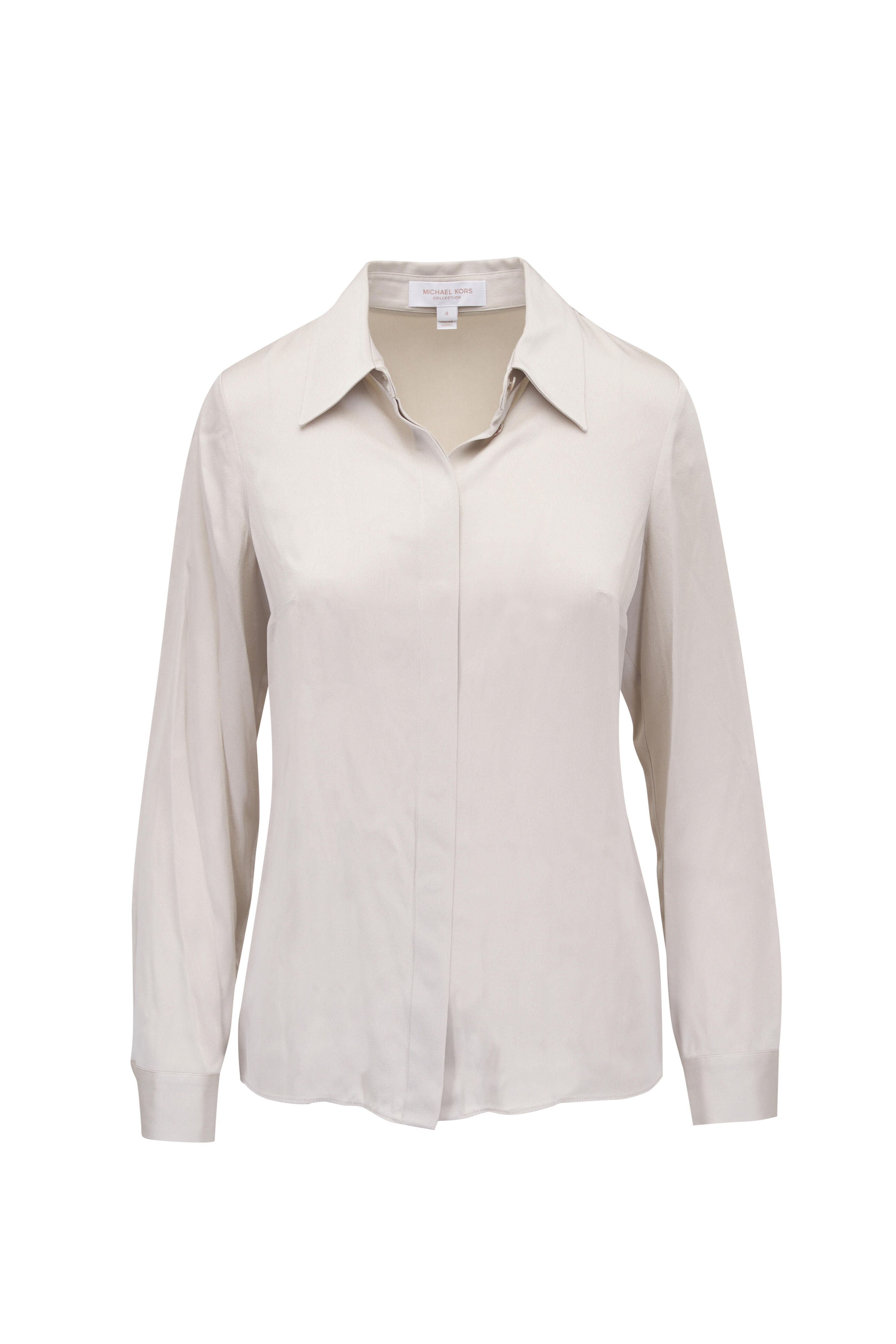 Michael Kors Collection - Hansen Oyster Charmeuse Shirt