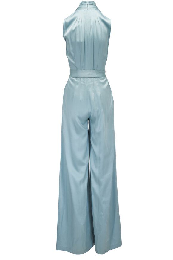 Adam Lippes - Nansi Mist Blue Silk Jumpsuit