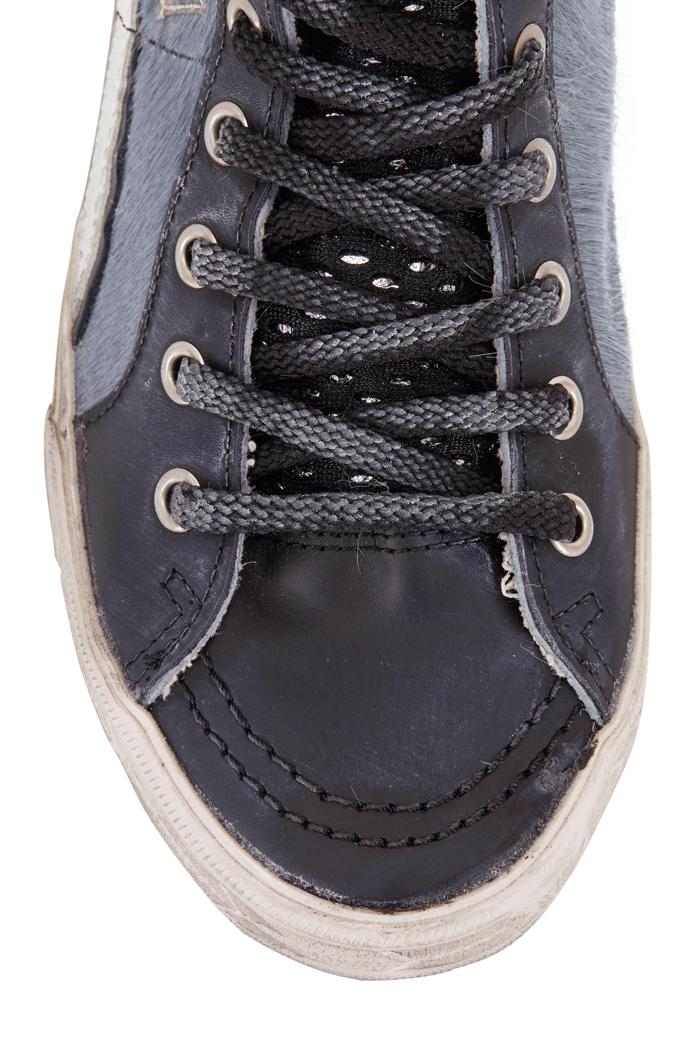 Golden Goose - Slide Blue Glitter & Hot Pink Star Sneaker