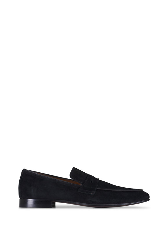 Ron White Frank Black Cashmere Suede Dress Shoe - view 2
