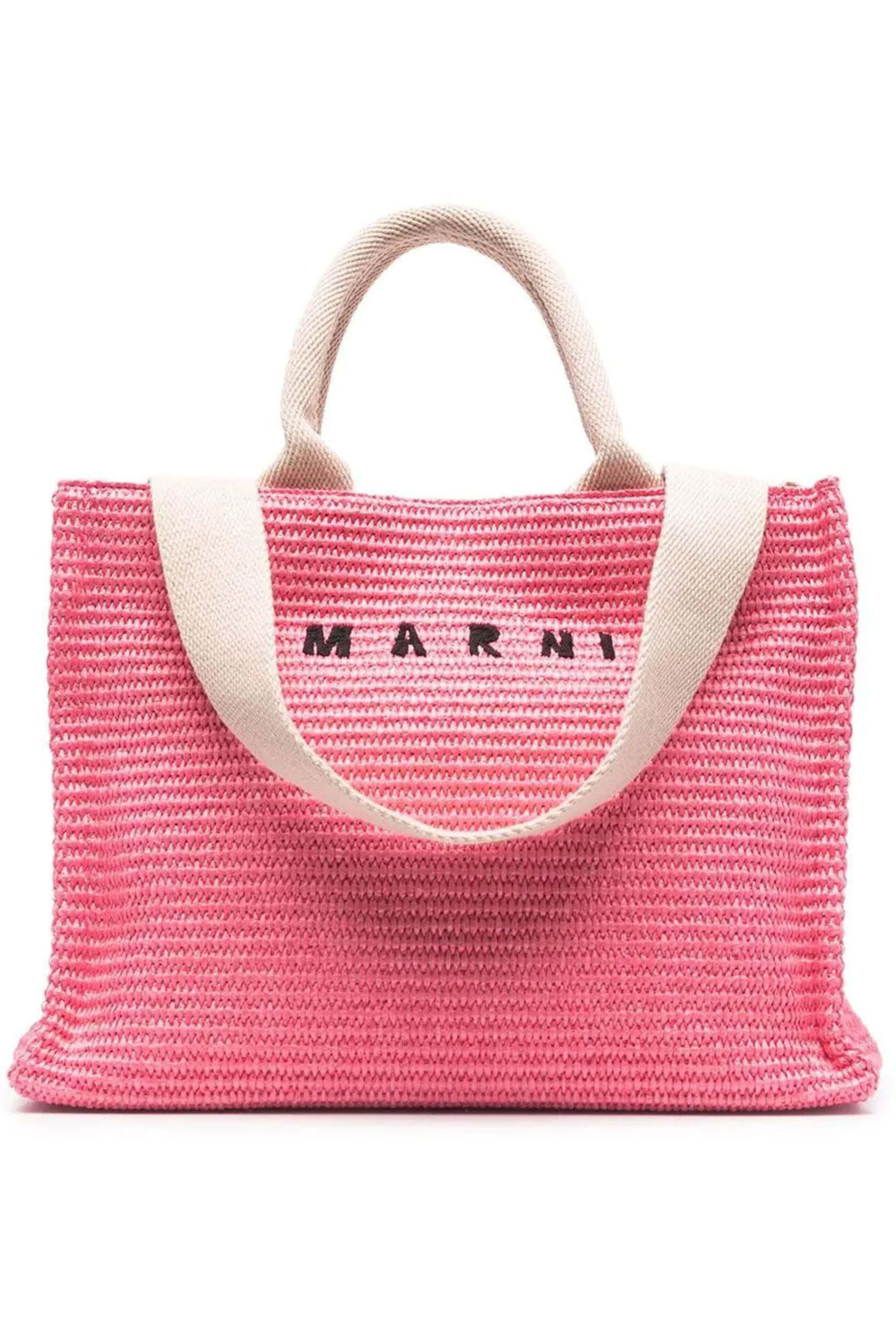 Marni - Embroidered Logo Tote in Pink