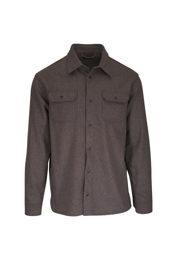 Paul & Shark Brown Knit Overshirt