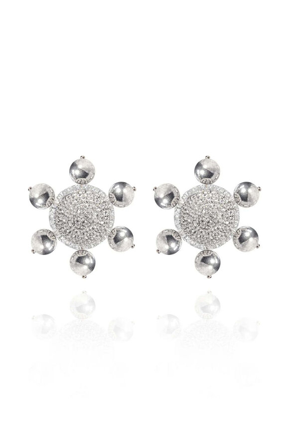Saule Saule Jolie Clip-On Earrings in Silver
