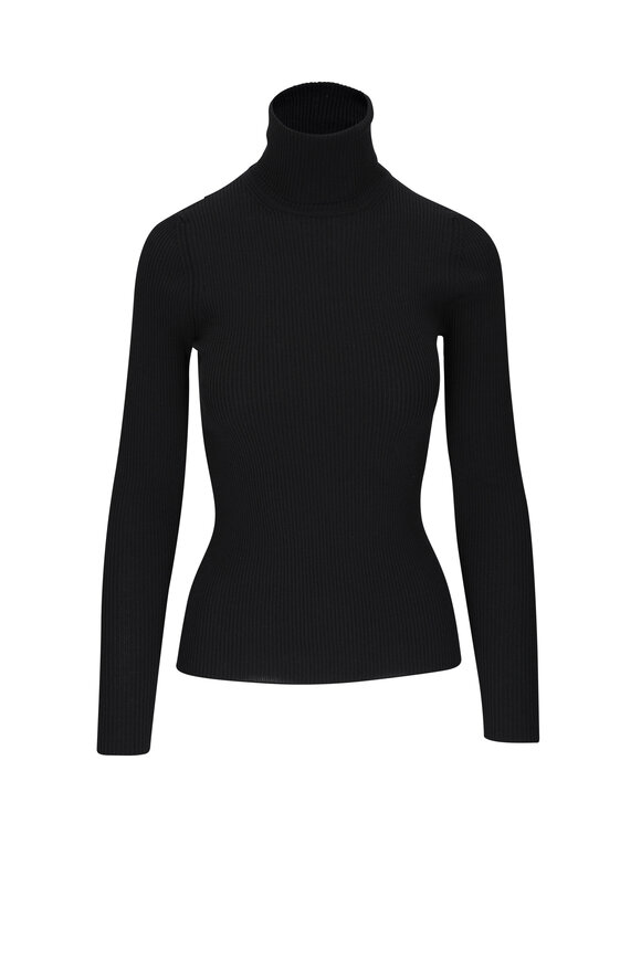 TWP Black Wool Knit Turtleneck 