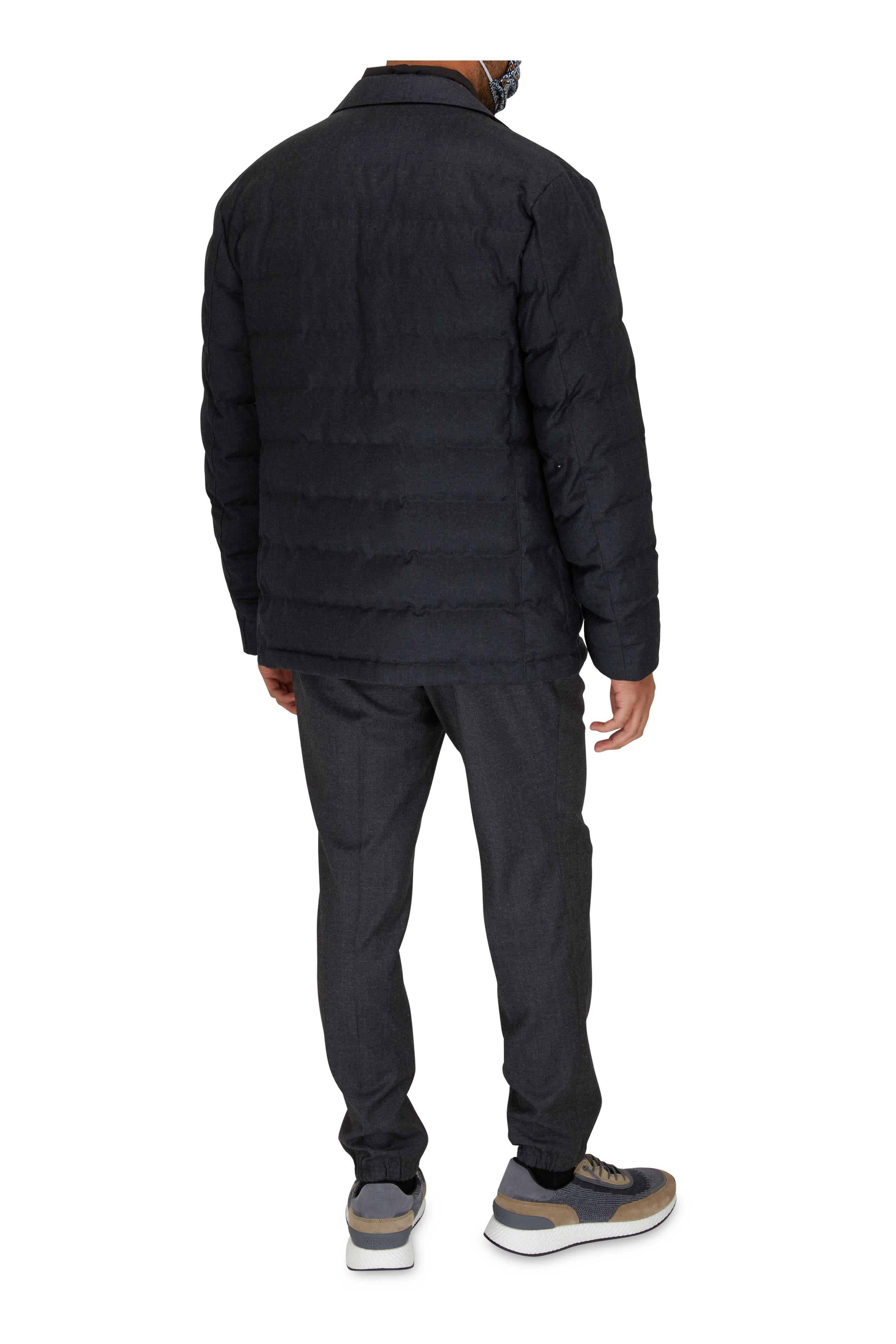 Z Zegna - Navy Blue Ribbed Wool Button Cardigan