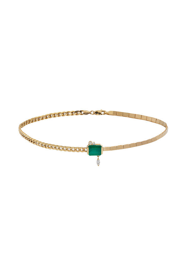 Carolina Neves Emerald Mixed Chain Necklaces